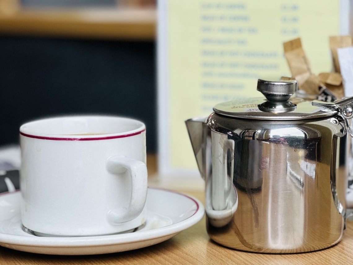 Teapot and cup