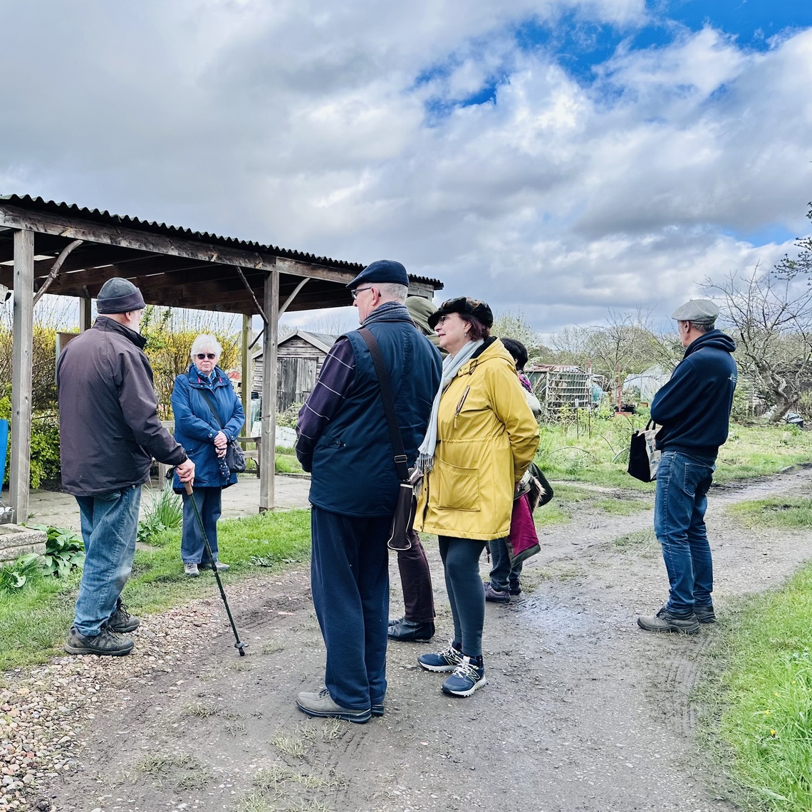 Walking to visit allotment 