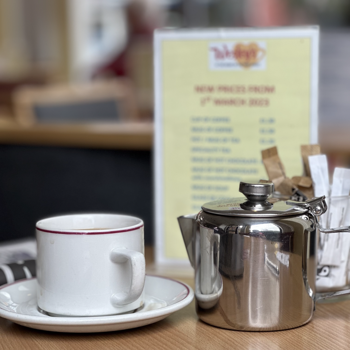 tea pot and tea cup menu background