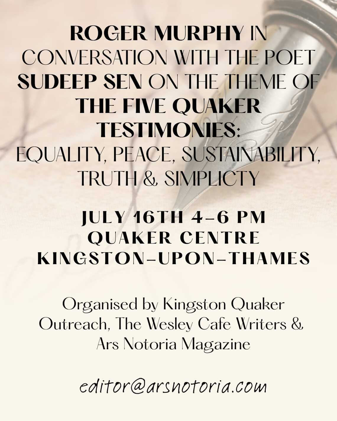 Writers at Kingston Quaker Centre
