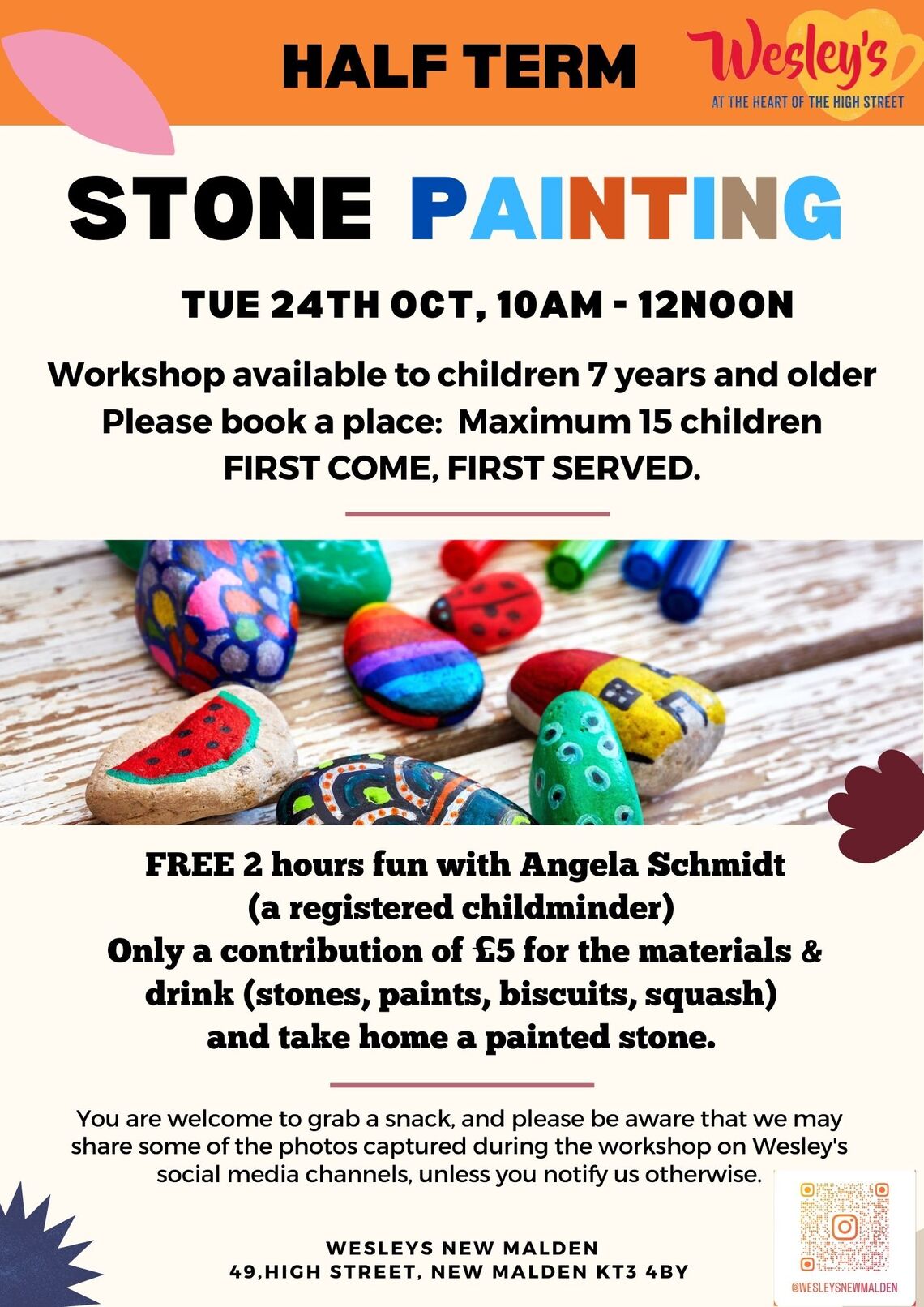 Stone painting at Wesleys